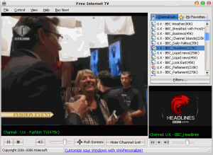 Free Internet TV 7.1 - náhled