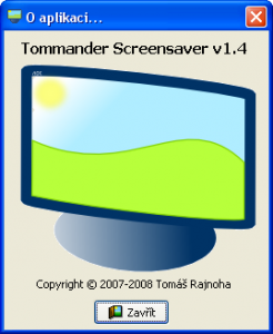 Tommander Screensaver Samorozbalitelný archív ZIP 1.4 - náhled