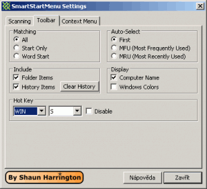 SmartStartMenu 1.55 - náhled