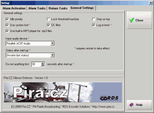 Pira CZ Silence Detector 1.0a - náhled