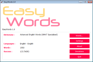 EasyWords 1.8 - náhled