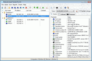 Network Asset Tracker Pro 3.8 - náhled