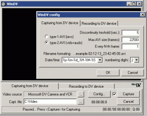 WinDV 1.2.3 - náhled