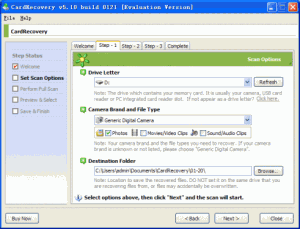 CardRecovery 6.10 - náhled