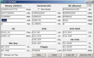 Byte Calculator 0.5 - náhled