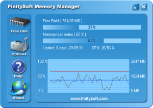 FinitySoft Memory Manager 4.0 - náhled