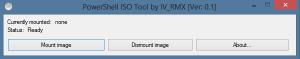 PowerShell ISO Tool 0.1 - náhled