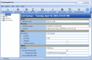 Backup 2005 Pro - náhled