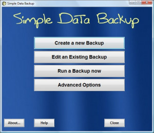 Simple Data Backup - náhled
