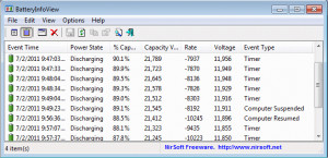 BatteryInfoView - náhled