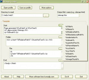 Sitemap Creator - náhled
