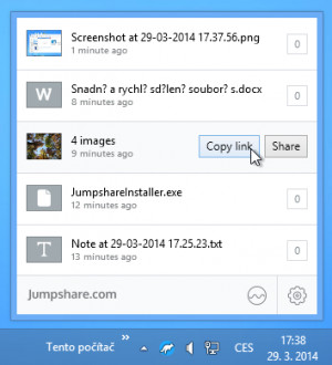 Jumpshare - náhled