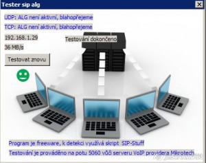 SIP ALG tester - náhled