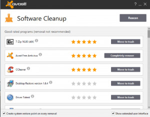 Avast Software Cleanup - náhled