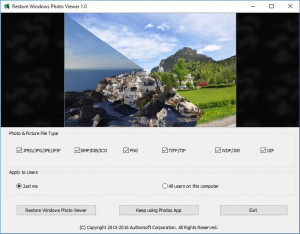 Restore Windows Photo Viewer - náhled