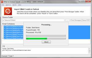 Gmail to Outlook Transfer - náhled
