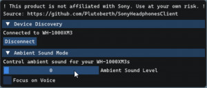 Sony Headphones Client - náhled