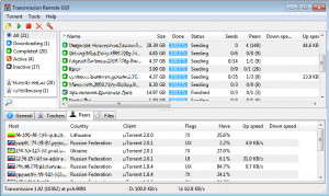 Transmission Remote GUI - náhled