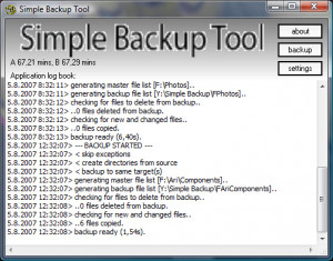 Simple Backup Tool - náhled