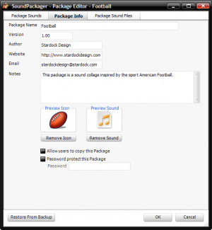 SoundPackager - náhled