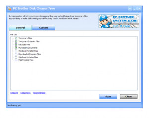 PC Brother Disk Cleaner - náhled