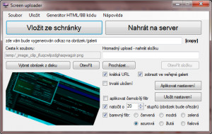 Screen Uploader - náhled