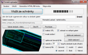 Screen Uploader - náhled