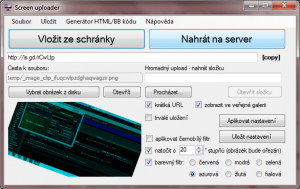 Screen Uploader - náhled