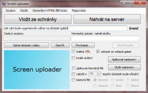 Screen Uploader - náhled