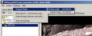 MP4Cam2AVI Easy Converter - náhled