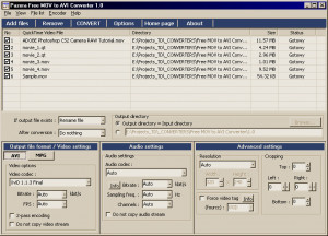 Pazera Free MOV to AVI Converter - náhled