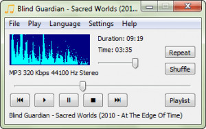 CrystalWolf Audio Player - náhled