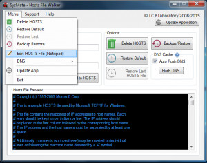 SysMate - Hosts File Walker - náhled
