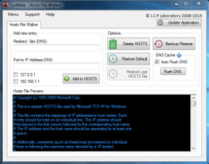 SysMate - Hosts File Walker - náhled