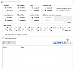 Computech Windows Tweaker - náhled