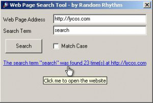 Web Page Search Tool  - náhled
