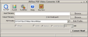 AVOne PSP Video Converter - náhled