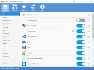 ContextMenuManager - náhled