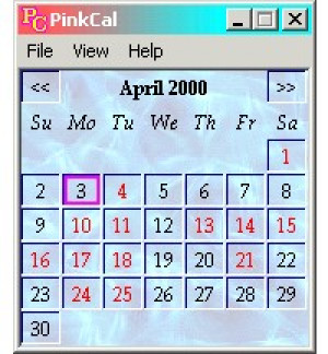 Pink Calendar - náhled