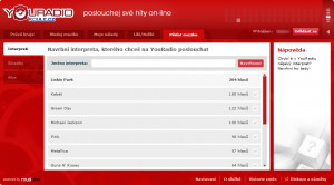 YouRadio player - náhled