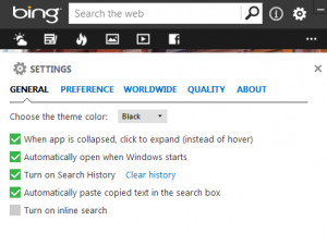 Bing Desktop - náhled