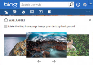Bing Desktop - náhled