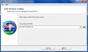 RAR Restore Toolbox - náhled