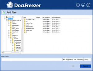 DocuFreezer - náhled