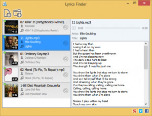 Lyrics Finder - náhled