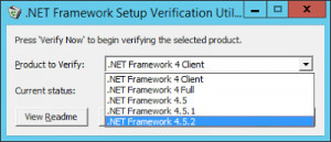 .NET Framework Setup Verification Utility - náhled