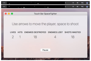 Touch Bar Space Fight - náhled