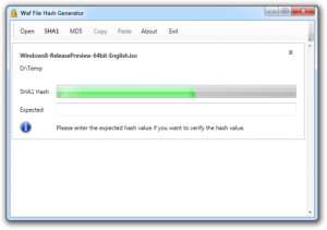 Waf File Hash Generator - náhled
