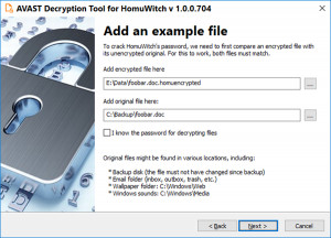 Avast Decryption Tool for HomuWitch - náhled