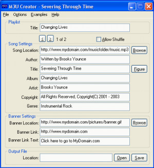M3U Creator - náhled